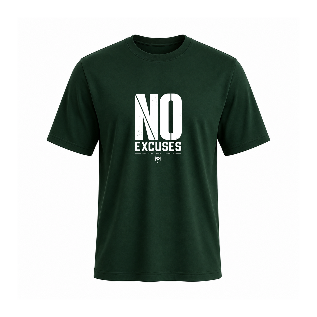 SIIEGE No Excuses Soft Cotton Green T-Shirt For Men