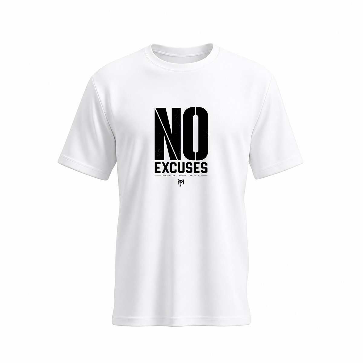 SIIEGE No Excuses Soft Cotton White T-Shirt For Men
