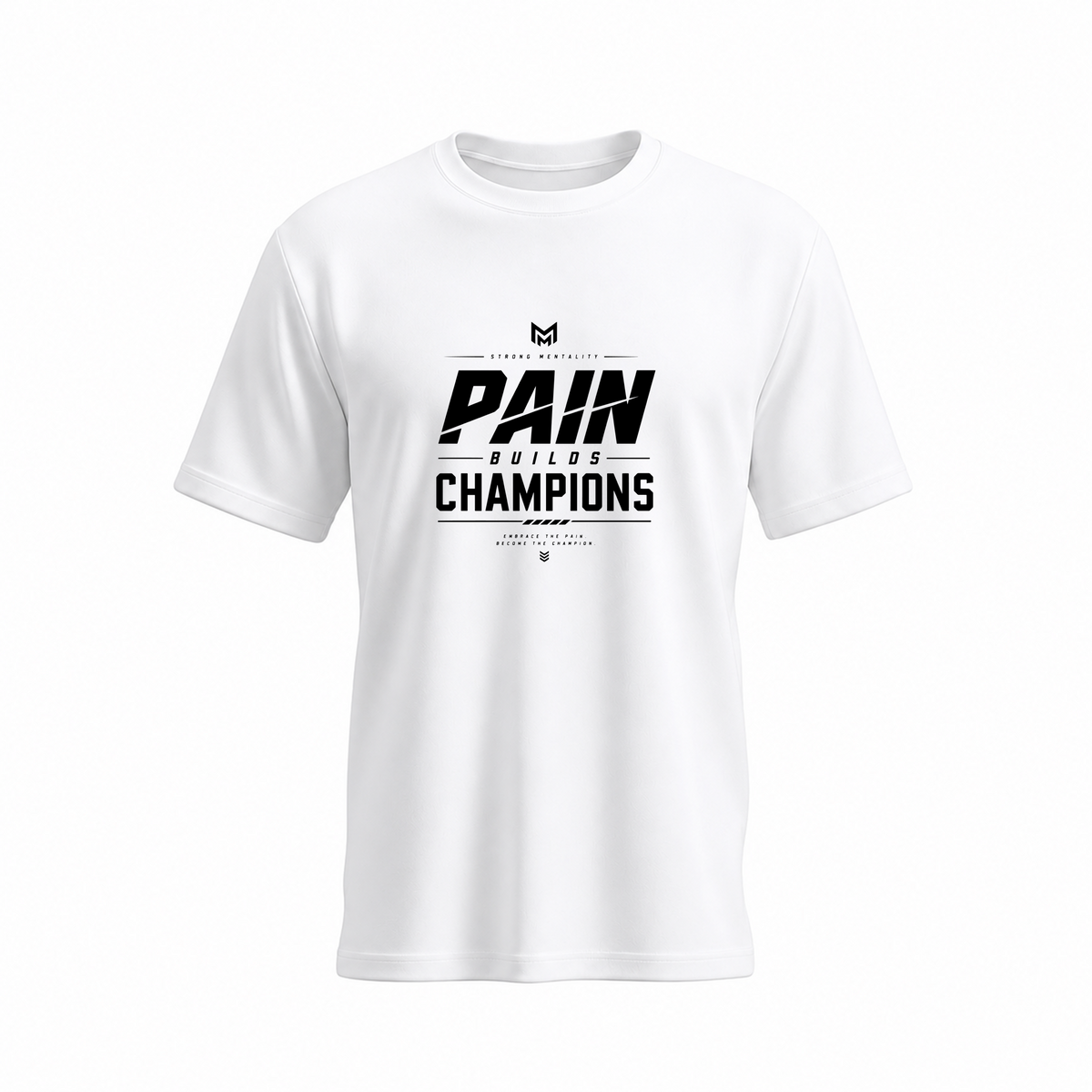 SIIEGE Pain Builos Champions Soft Cotton White T-Shirt For Men