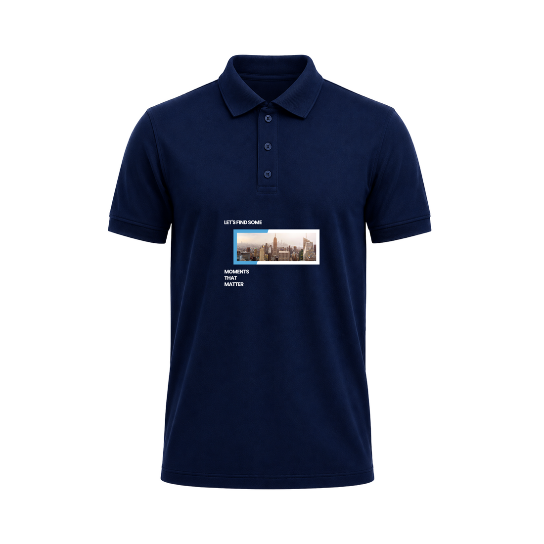SIIEGE Premium Cotton Navy Blue Polo TShirt for Men