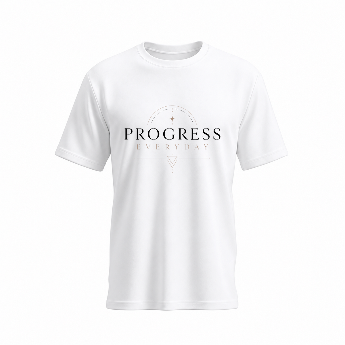 SIIEGE Progress Everyday Soft Cotton White T-Shirt For Men