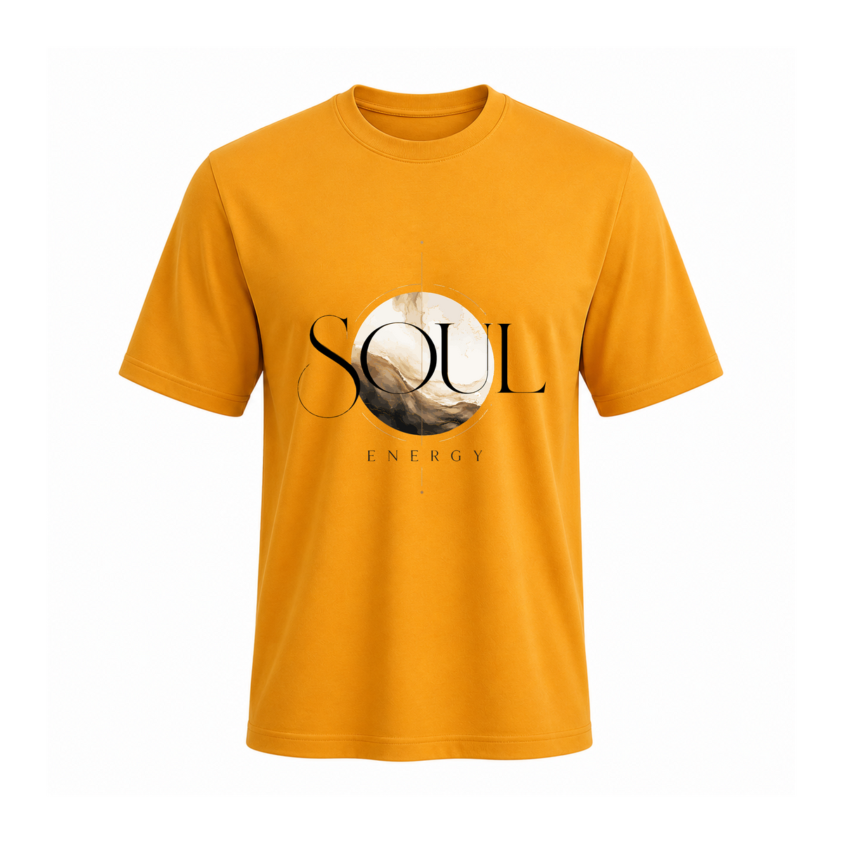 SIIEGE Soul Energy Soft Cotton Yellow T-Shirt For Men
