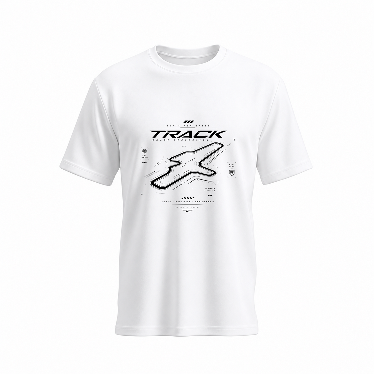 SIIEGE Track Speed Soft Cotton White T-Shirt For Men