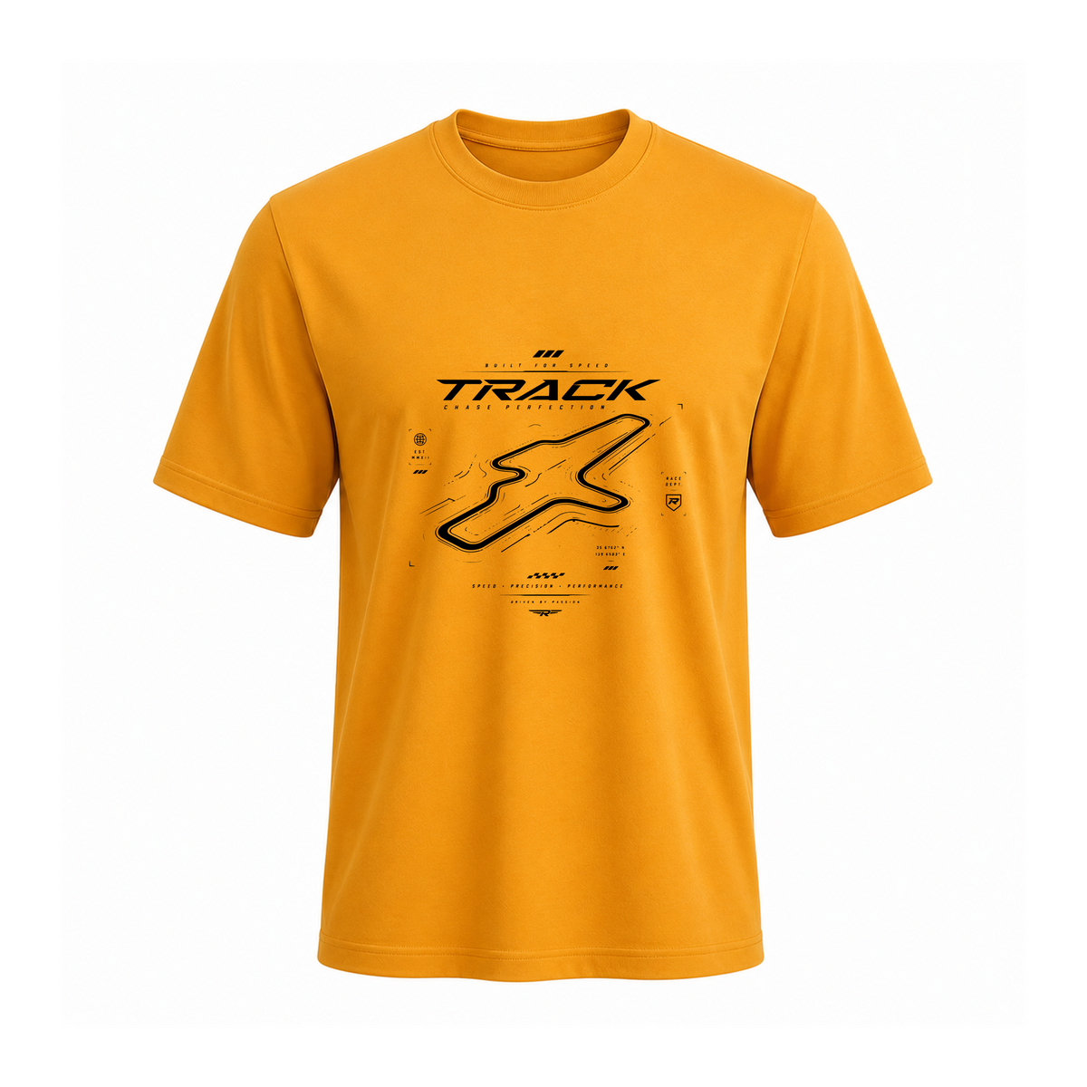 SIIEGE Track Speed Soft Cotton Yellow T-Shirt For Men