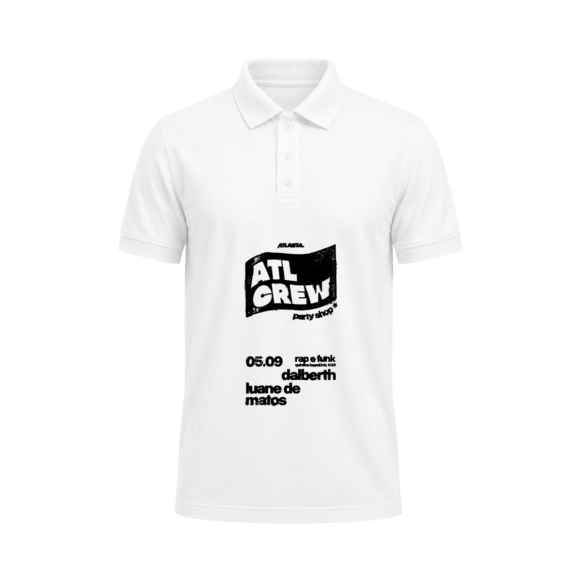 SIIEGE Urban Street ATL Crew White Polo T-Shirt for Men