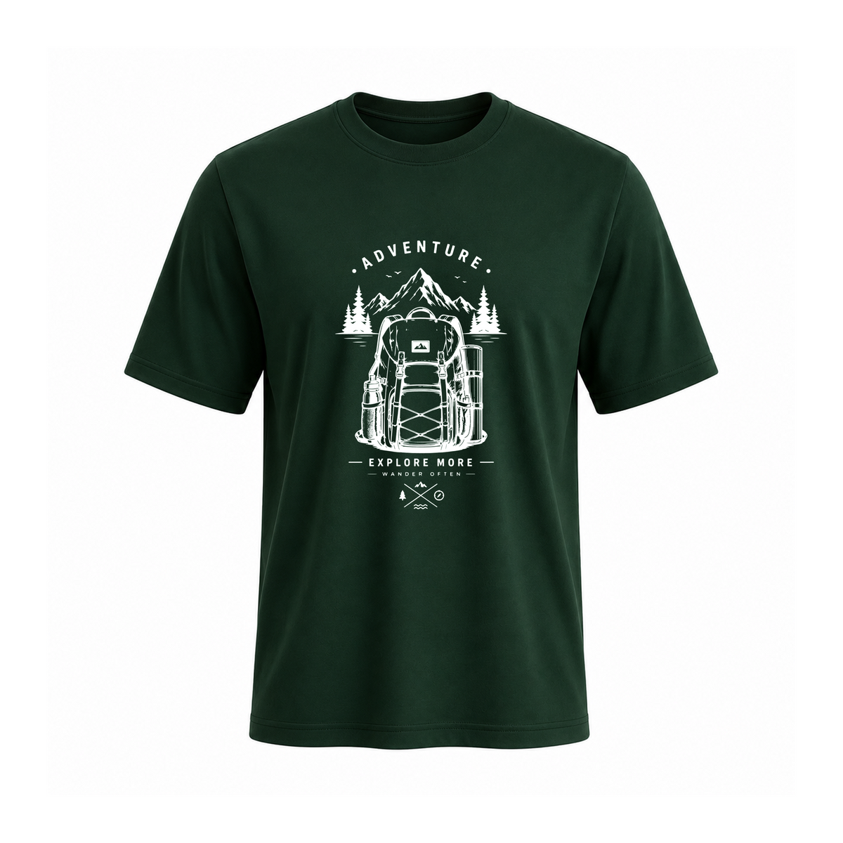 SIIEGE Wonder Often Round Neck Soft Cotton Green T-Shirt For Men
