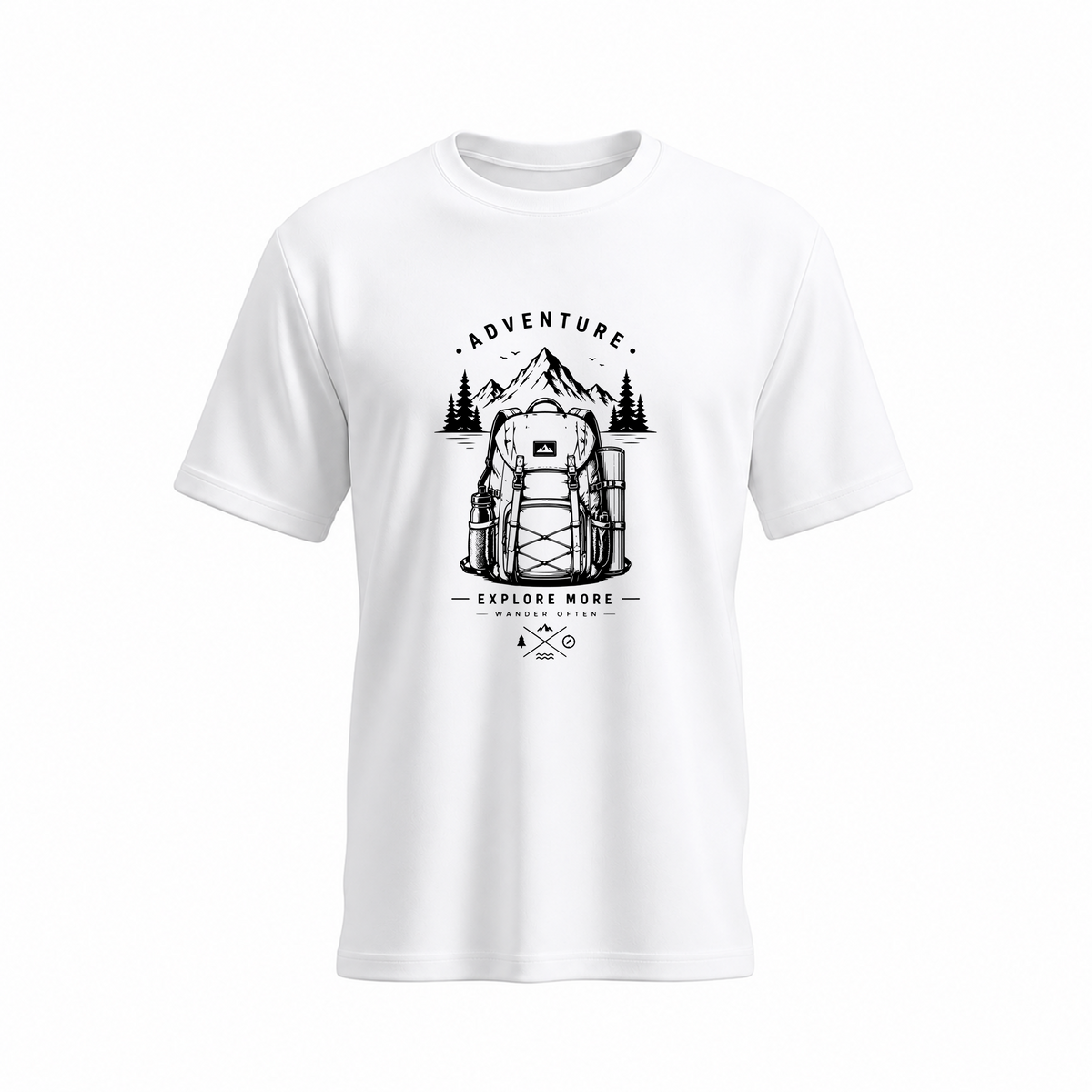 SIIEGE Wonder Often Round Neck Soft Cotton White T-Shirt For Men

