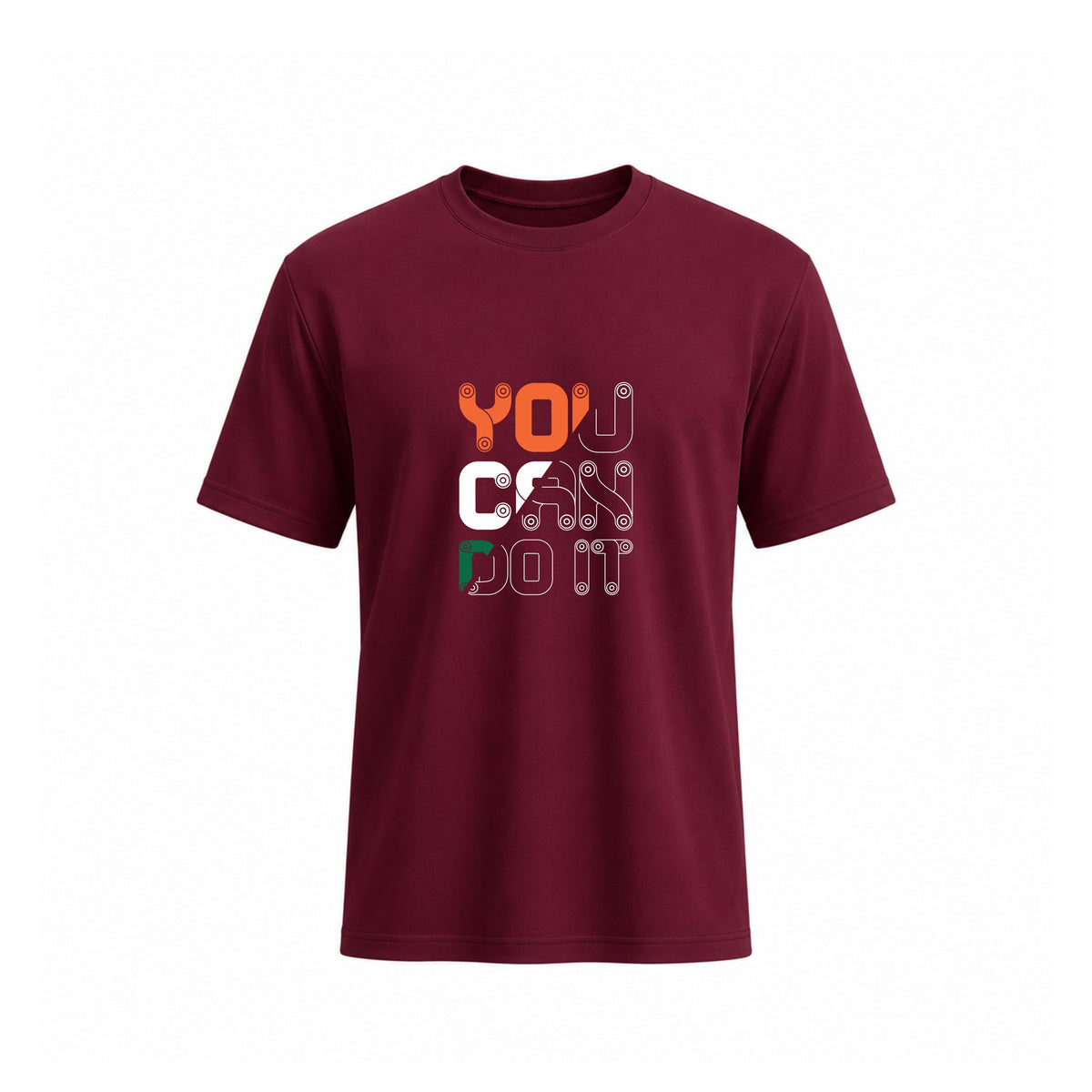 SIIEGE You Can Do It Soft Cotton Maroon T-Shirt For Men