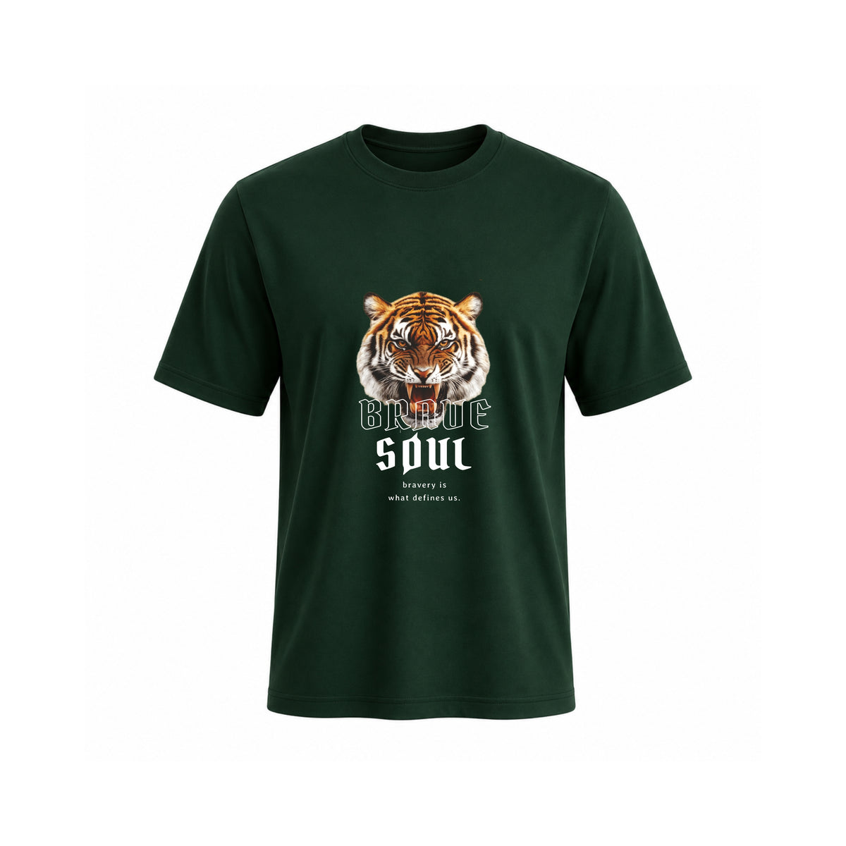 Siiege Brave Soul Tiger Green T-Shirt for Men