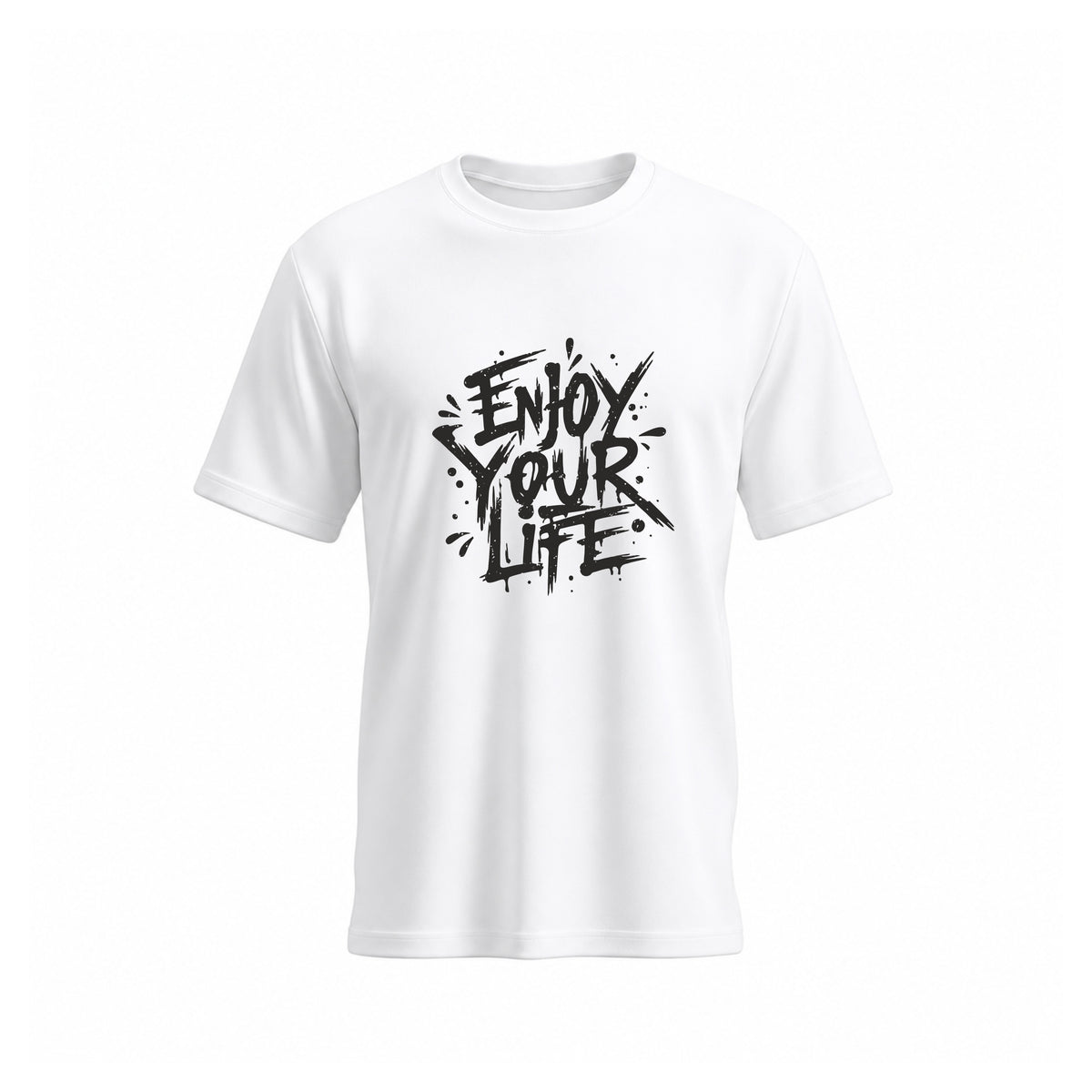Siiege Enjoy Your Life White T-Shirt for Men