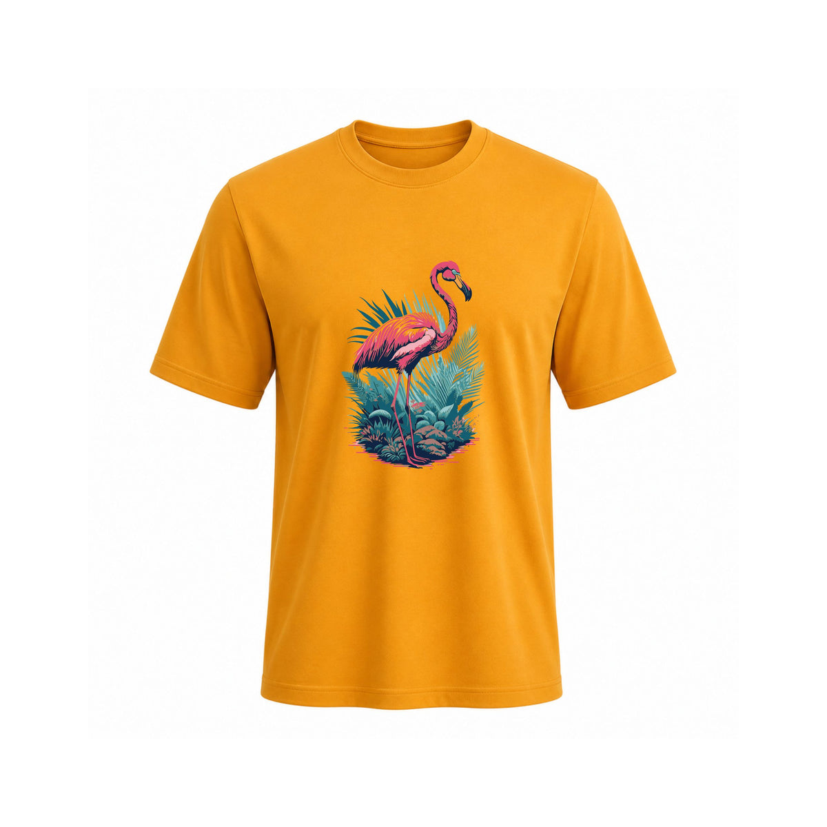Siiege Flamingo Yellow Cotton T-Shirt for Men