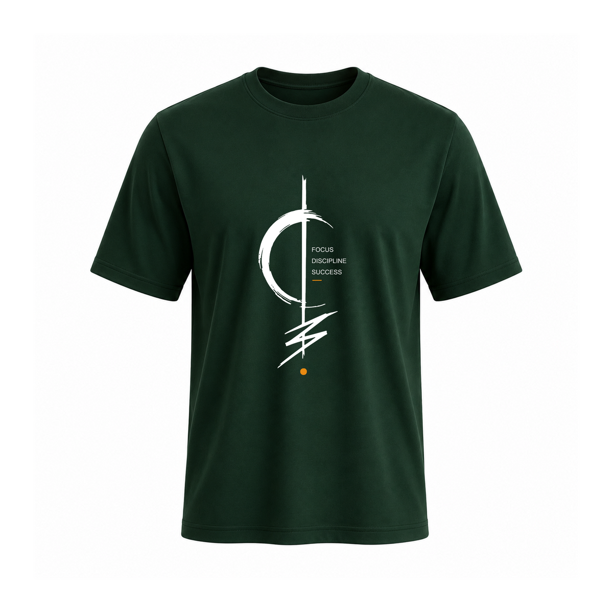 Siiege Focus Discipline Success Cotton Green T-Shirt for Men