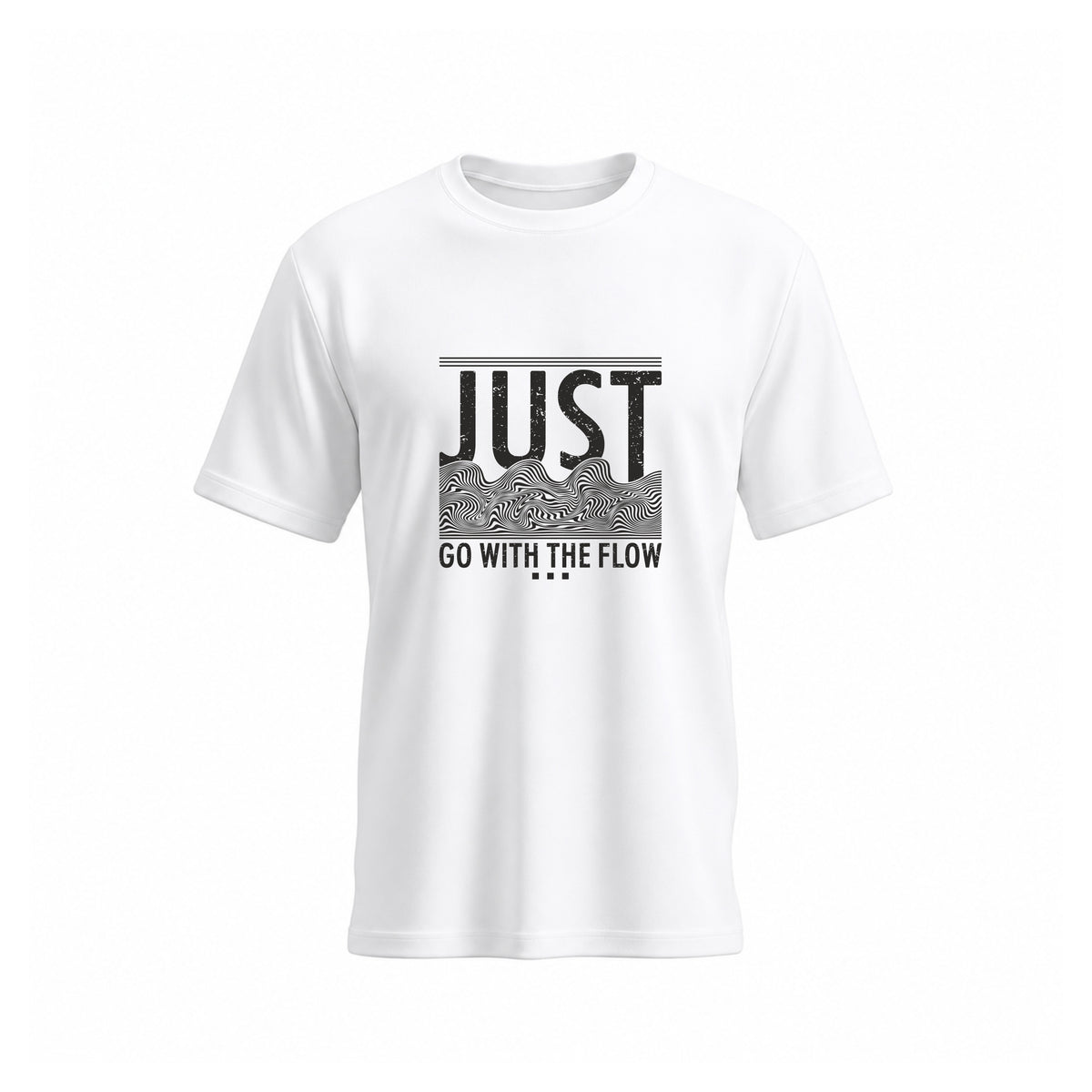 Siiege Just Go With The Flow White T-Shirt for Men