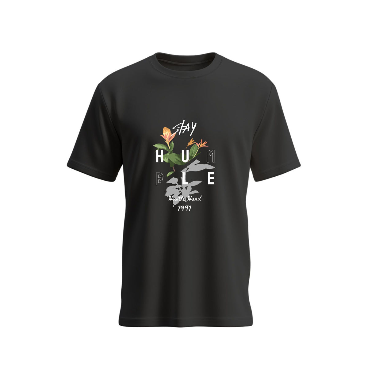 Siiege Motivational Cotton Black T-Shirt for Men