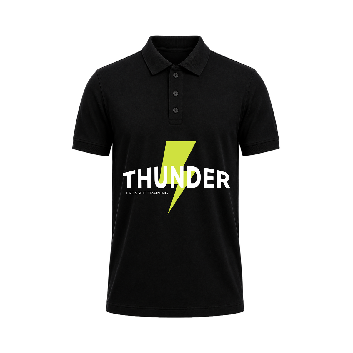 Siiege Thunder Black Polo T-Shirt for Men