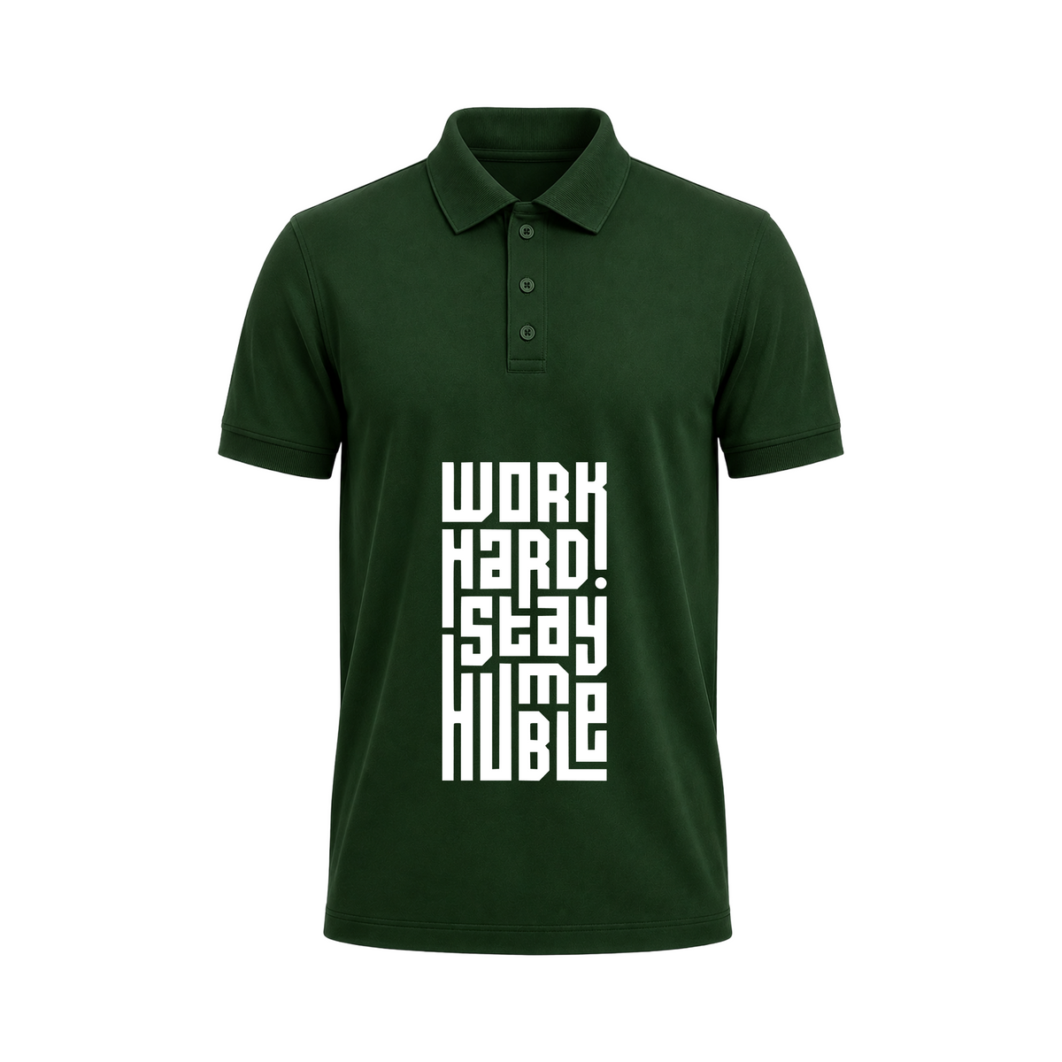 Siiege Work Hard  Green Polo T-Shirt