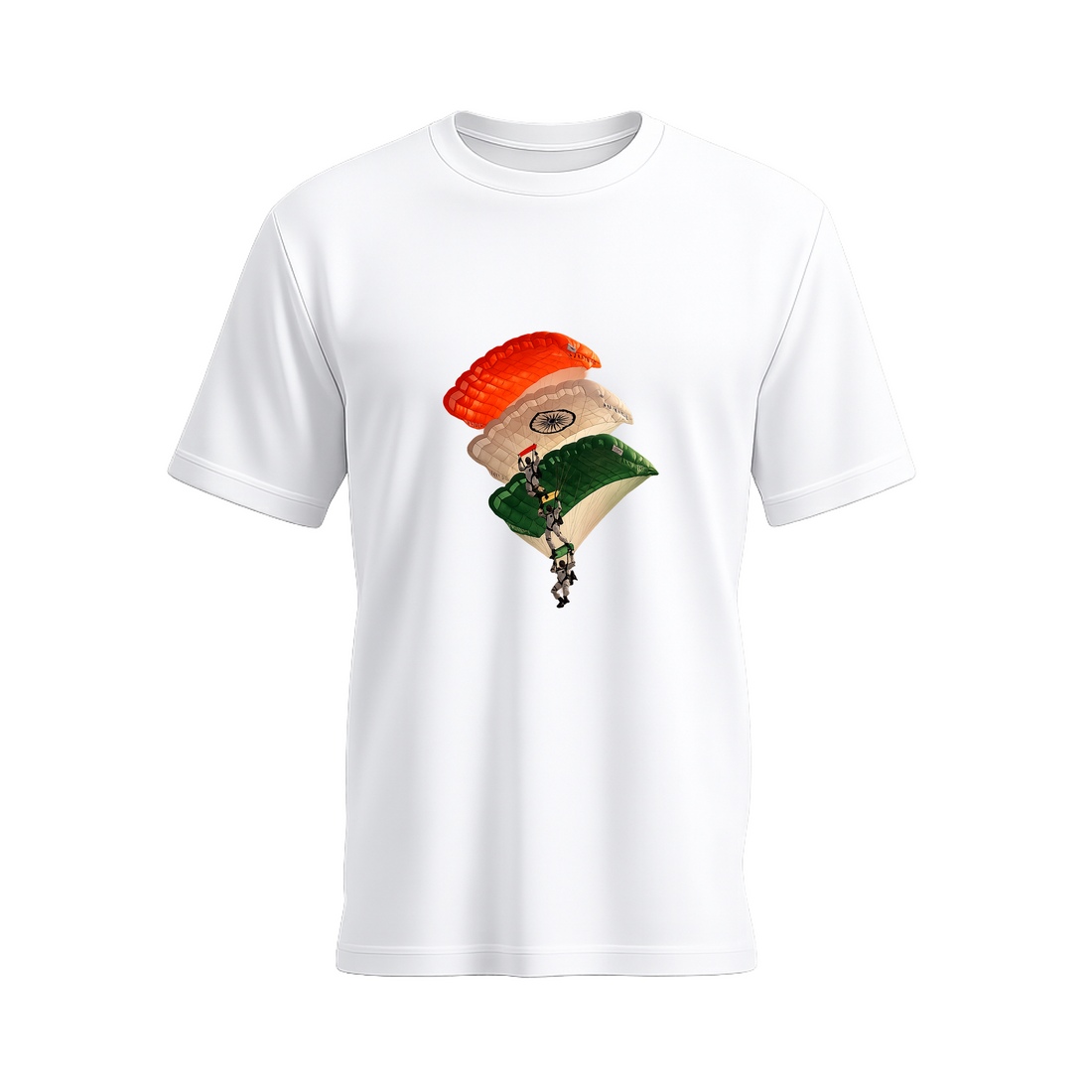 Siiege white short-sleeve crewneck t-shirt featuring a graphic print of a sushi piece with a bright orange-red top, beige flesh, and a green leaf
