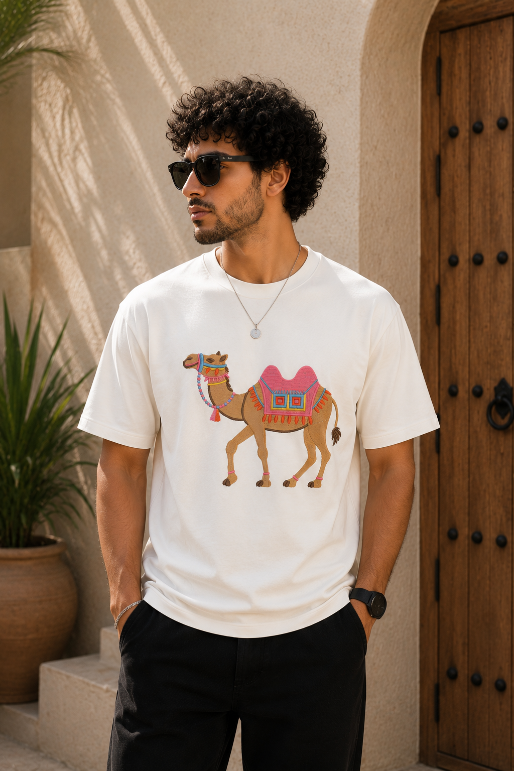 Plain Round Neck T-Shirt for Men | DTF Printing & Embroidery Available